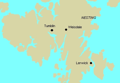 [Central Shetland map]